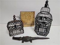 Metal Birdcages,  Photo Album Ironwood Alligator