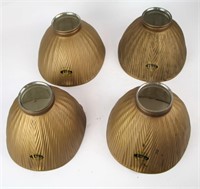 SET OF FOUR INDUSTRIAL GLASS SHADES