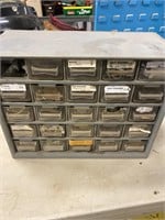 Organizer with nuts and bolts and screws mostly