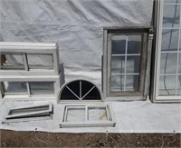 ASSORTMENT OF SMALL WINDOWS - QTY 7 / LARGEST 38"