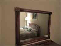 Antique Hitchcock wood framed mirror