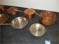 Set of 8 Copper? Pots & Pans