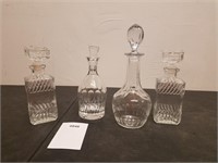 Lot of 4 Decanters
