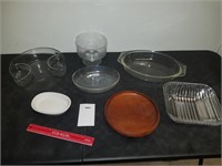 Lot of 7 Serving Trays & More