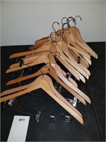 (18) Premium Wooden Hangers W/ Clips