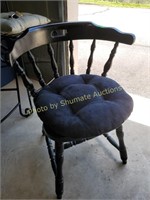 Black barrell back chair