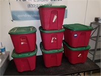 Lot of 7 Matching Storage Containers
