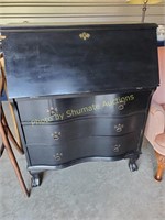 Cressant Furniture black wood drop front desk
