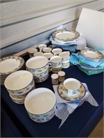 Mikasa 57pcs: dishes:15plates; 13 cups & 8 saucers