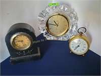 3-clocks: Glass Linden, W German Forresville Alarm