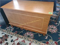 Footed Cedar lined blanket chest 33" x 15" deep