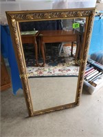 Gold metal framed mirror
