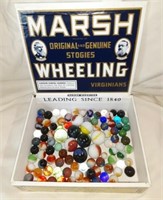 Cigar Boxif Marbles with 9 Shooters