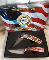 Trump 2pc Commemerative Knife Set 2020
