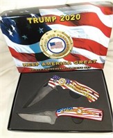 Trump 2pc Commemerative Knife Set 2020