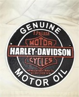 Round Modern Metal Harley-Davidson 10"