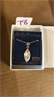 Sterling necklace pastels pendant. With gift box