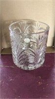 Lead crystal bowl vase. Made in Poland. Approx 6