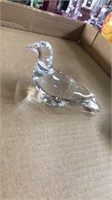 Crystal dove marked France. 5 x 2 x 3 inches tall