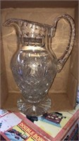 Crystal pitcher 11 inches tall