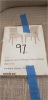 Silver dining chair 2x
