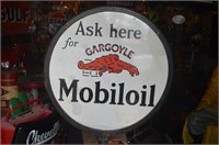 MOBIL OIL GARGOYLE LOLLIPOP SIGN, MOBILE OIL BASE