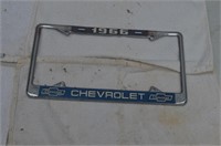 1966 CHEVY METAL LICENSE PLATE FRAME