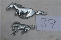 FORD PONY EMBLEMS, 8" AND 4.25"