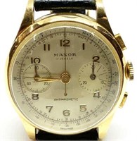18K Maxor Men's Chronograph Watch, 17 Jewels.