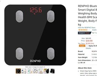 RENPHO Bluetooth Body Fat Scale Smart Digital