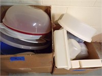 2 - Boxes Tupperware/Plastic Ware