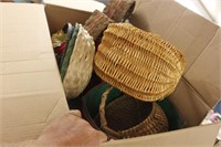 box of wicker baskets assorted