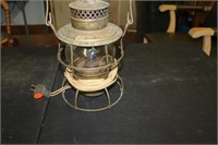 railroad lamp that was electrified, adams and west