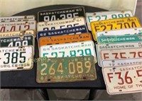 Collectable Saskatchewan License Plates..