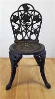 Vtg Cast Iron Doll Chair/Plant Stand -see details