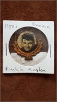1950s Frankie Avalon Pin-Back Button, 1.25" wide