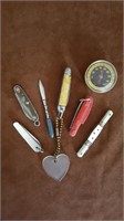 Vintage Mini Pen Knife & Thermometer Lot