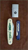 Vintage Advertising Knives and Lighter