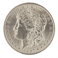 1897 Philadelphia BU Morgan Silver Dollar