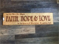 Religious Wall Hanging Sign 49" L x 12" W