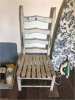 Distressed Decorative Ladder Back Chair