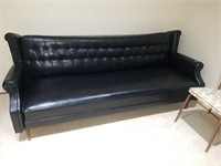 Black leatherette couch