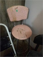 Pink stools vintage