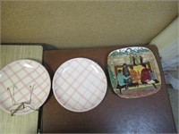 Pink Plates & Christmas Plate