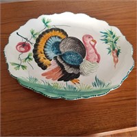 VTG CERAMIC TURKEY PLATTER