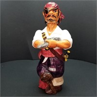 VTG GLAZED "PIRATE" GIN LIQUOR BOTTLE