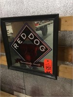 Red Dog bar mirror