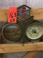Sterling beer barometer sign