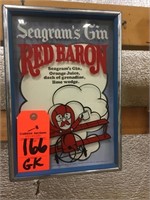 Seagrams red barron bar sign