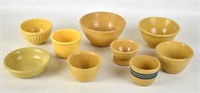 ASSORTED YELLOW WARE STONEWARE PINCH POTS